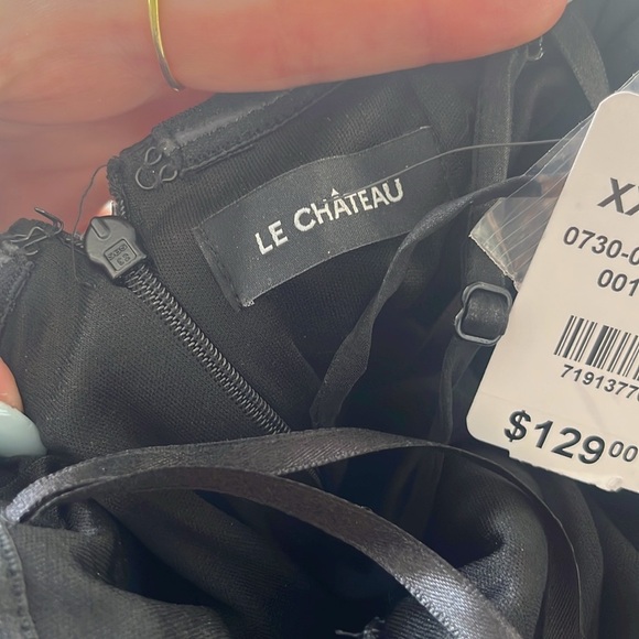 NWT - LE CHATEAU - Strapless/Comes with straps - Mini Black Bow Dress - XXS - Picture 4 of 6